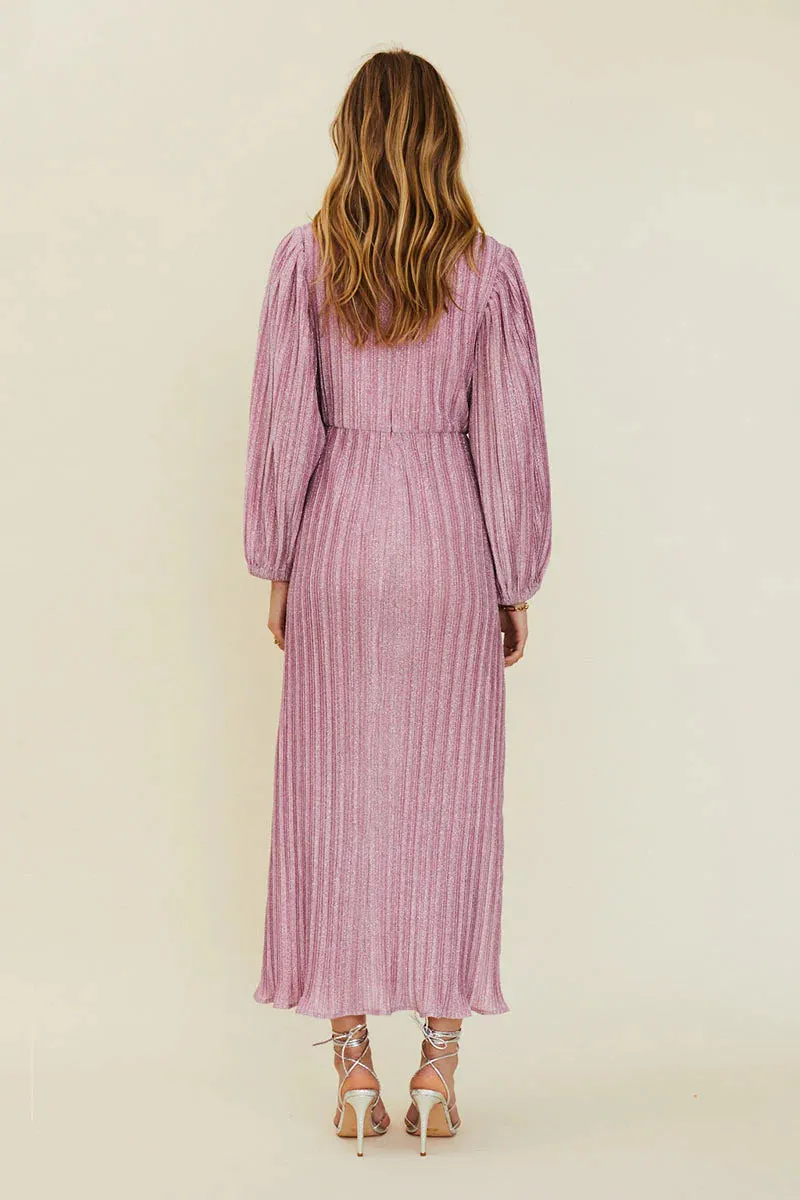 Suboo Mars Long Sleeve Cutout Maxi Dress - Pink