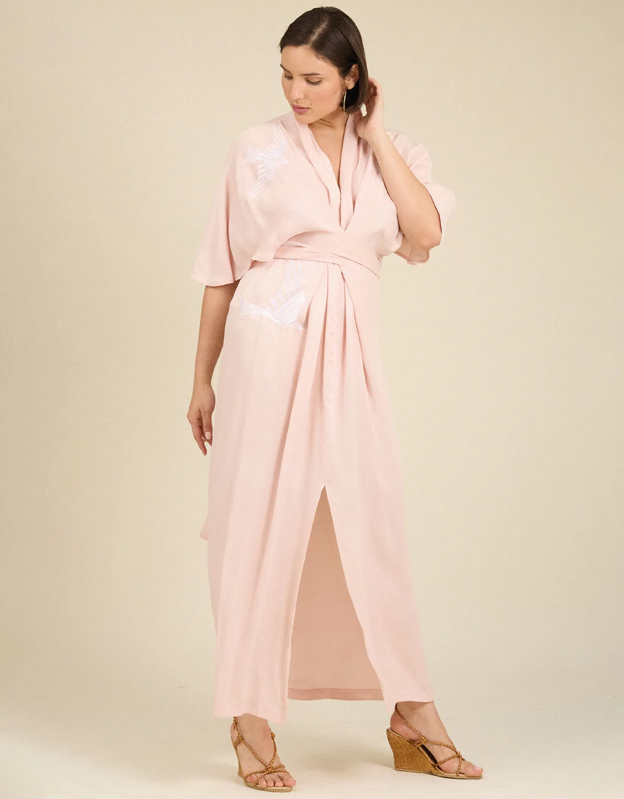 Tallulah and Hope Regular-Length Tie Dress  Pink