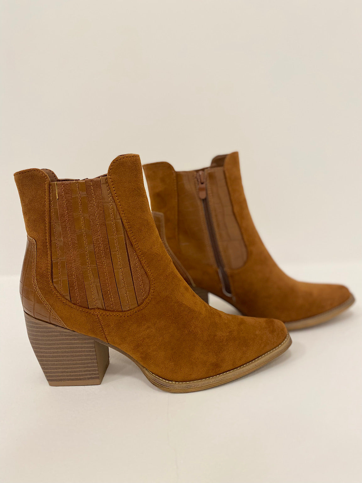 Tan Suede Style Boots