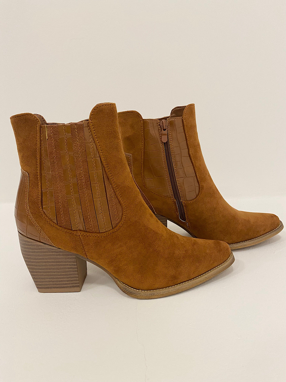 Tan Suede Style Boots