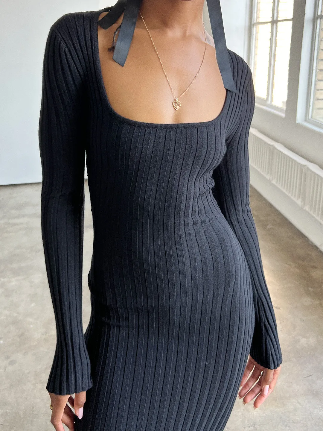 Tanya Sweater Dress - Black