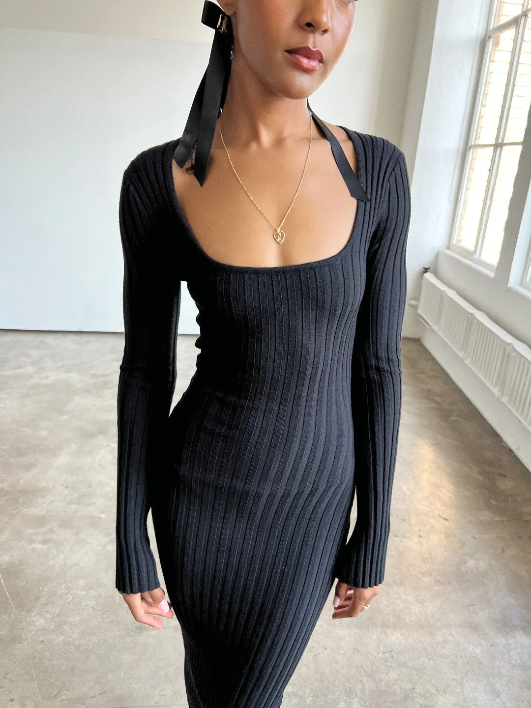 Tanya Sweater Dress - Black