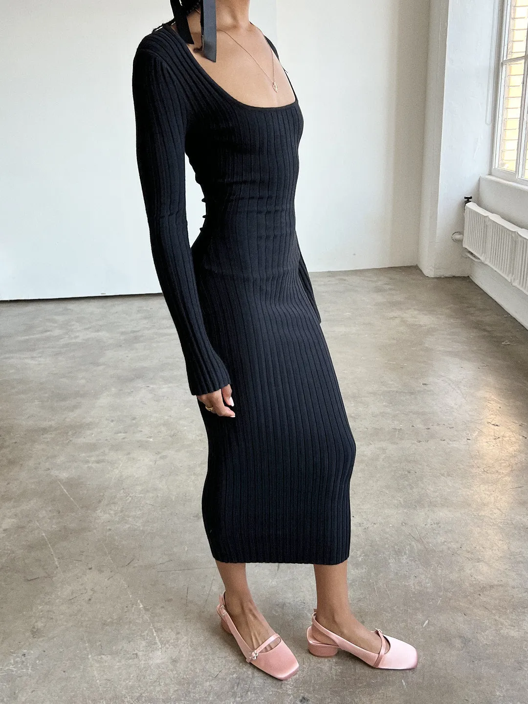 Tanya Sweater Dress - Black