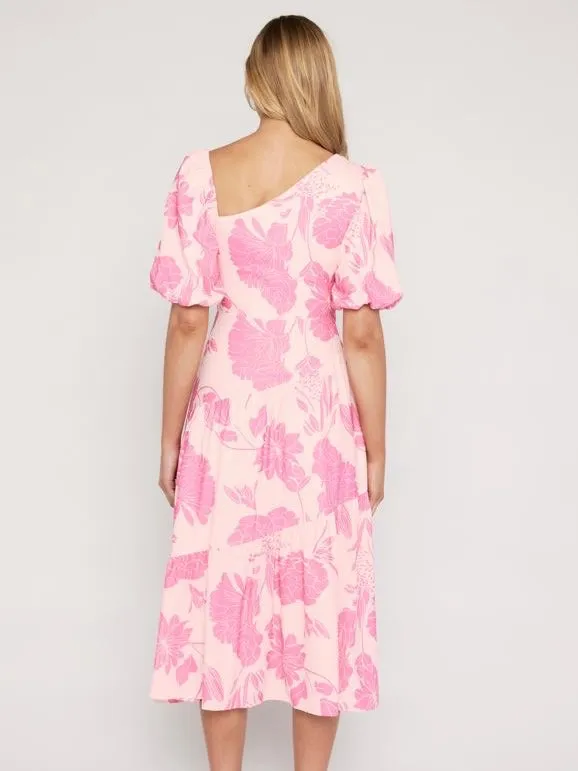 The Daisy Midi Dress - Pink Floral