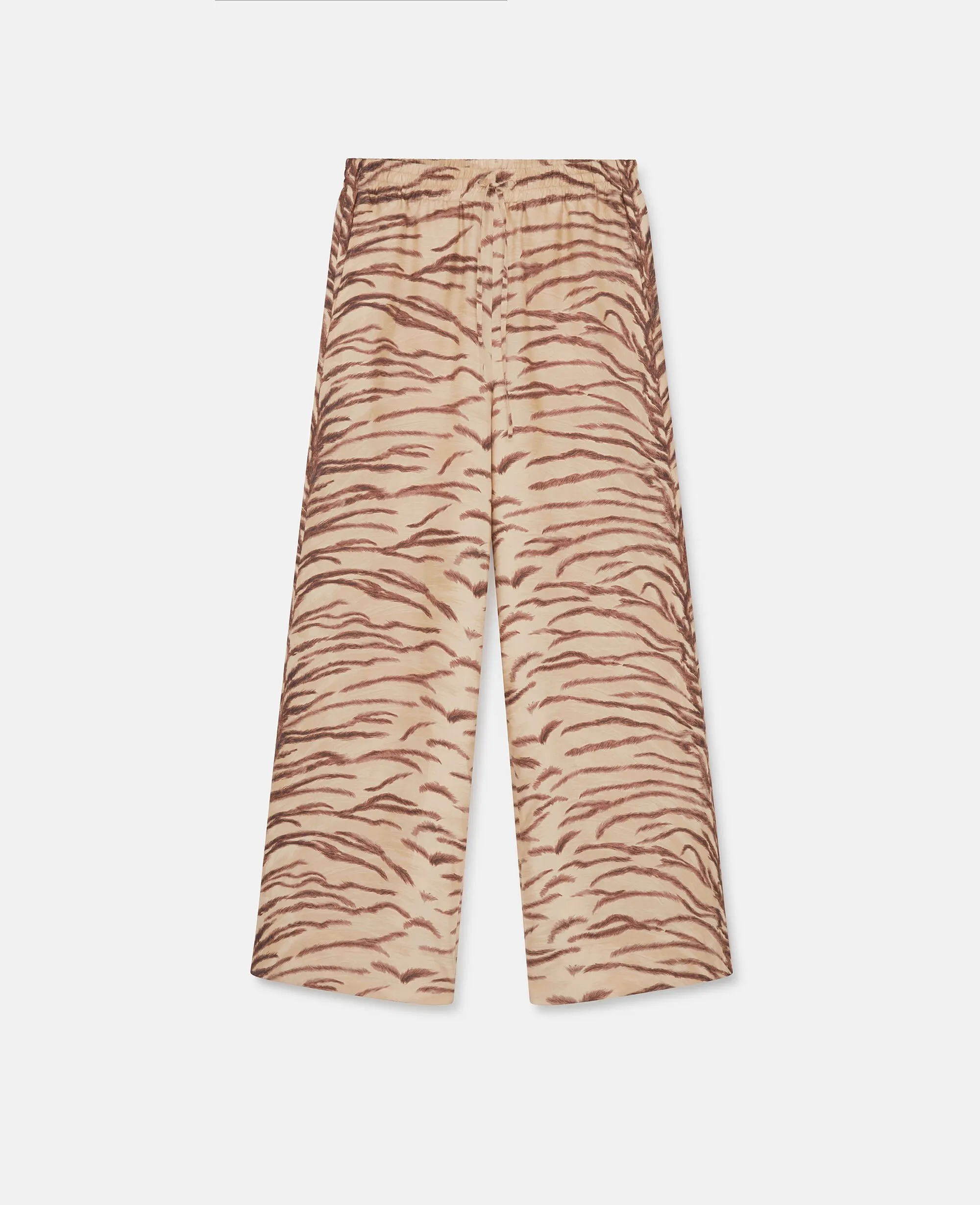 Tiger Print High-Rise Wide-Leg Pants