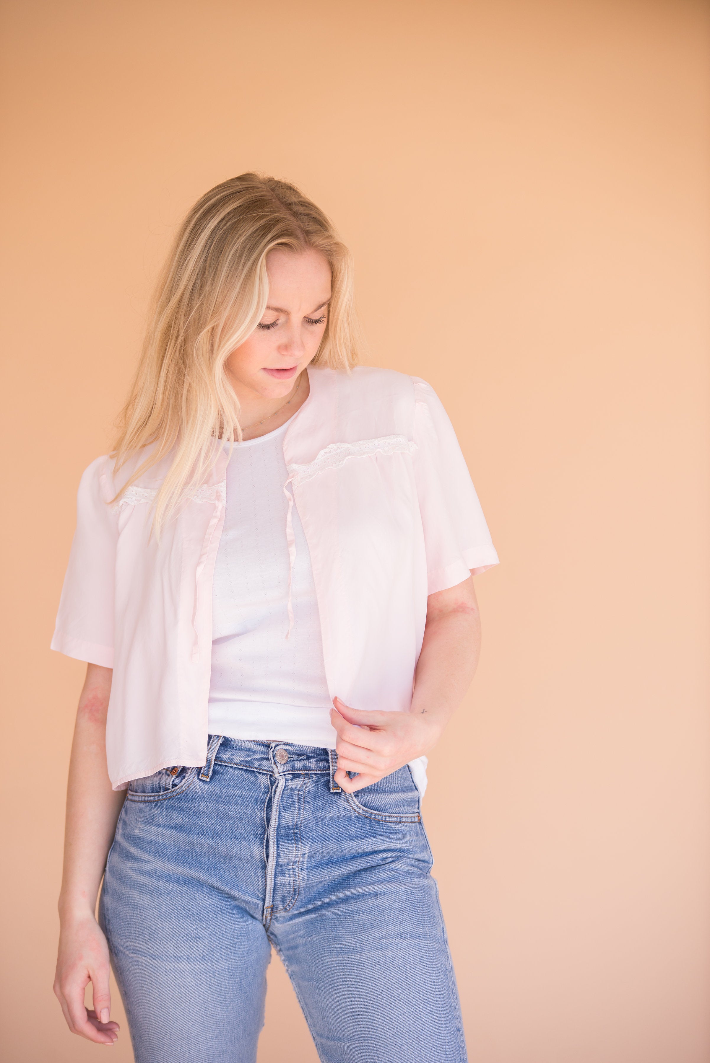 Vintage Pink Bed Jacket