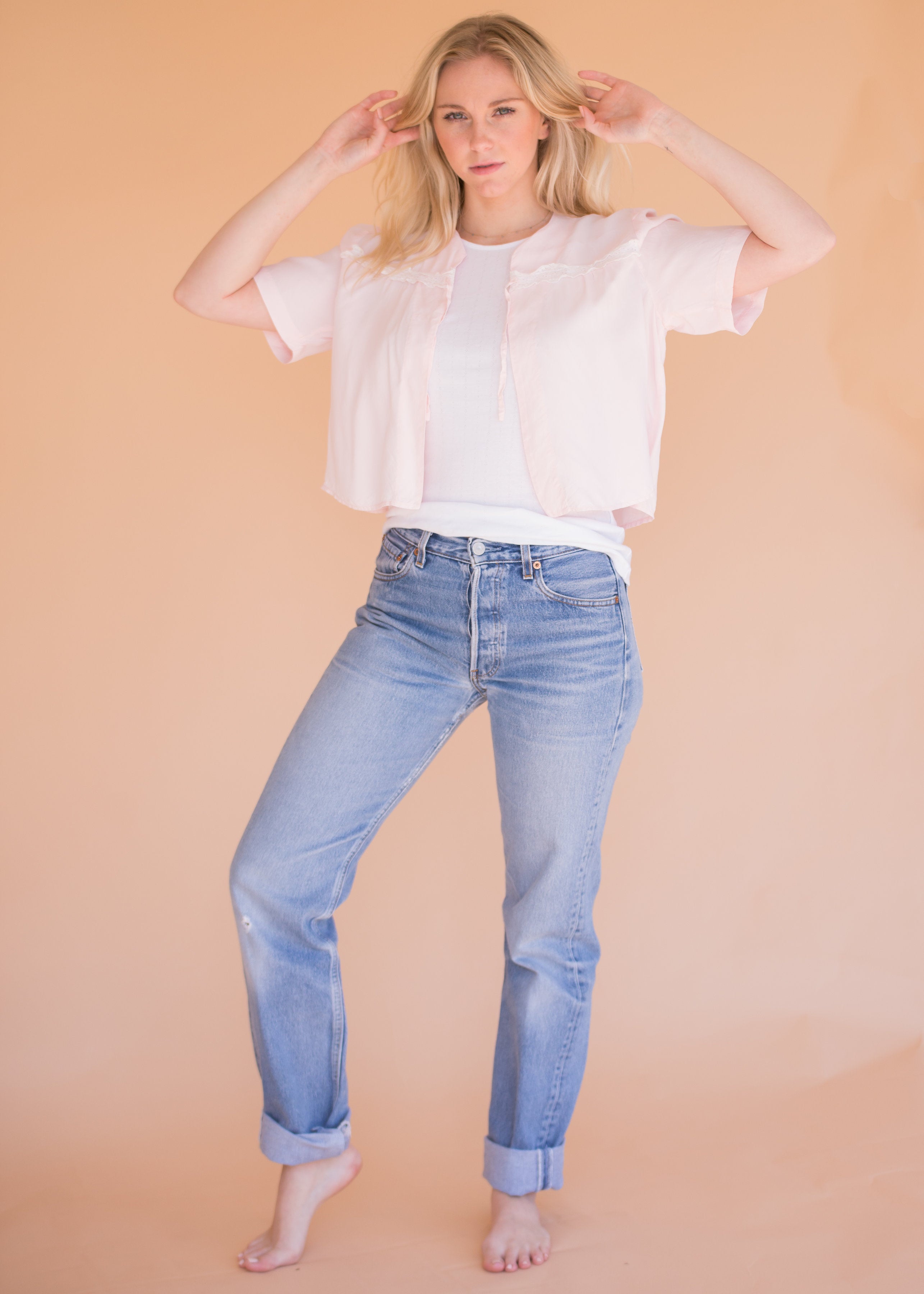 Vintage Pink Bed Jacket