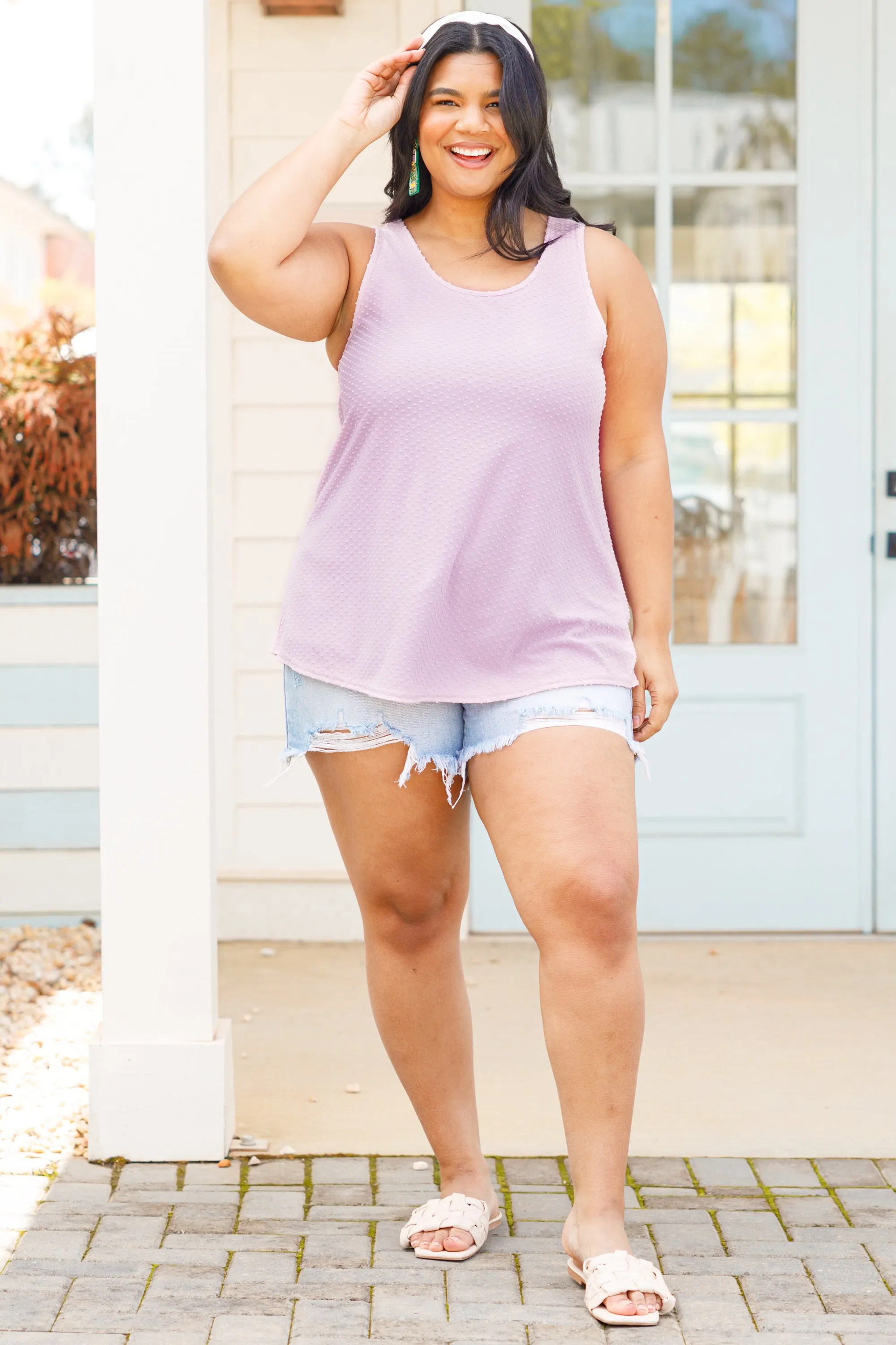 Weekender Dotted Tank, Lavender