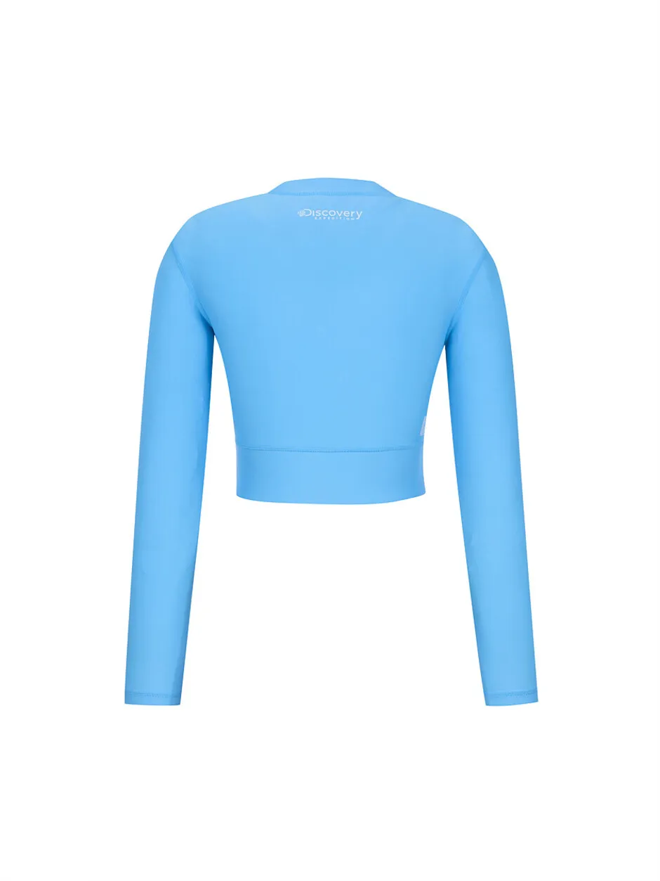 [WMS] Hot Summer Crop Rashguard L.Cobalt Blue