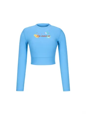 [WMS] Hot Summer Crop Rashguard L.Cobalt Blue