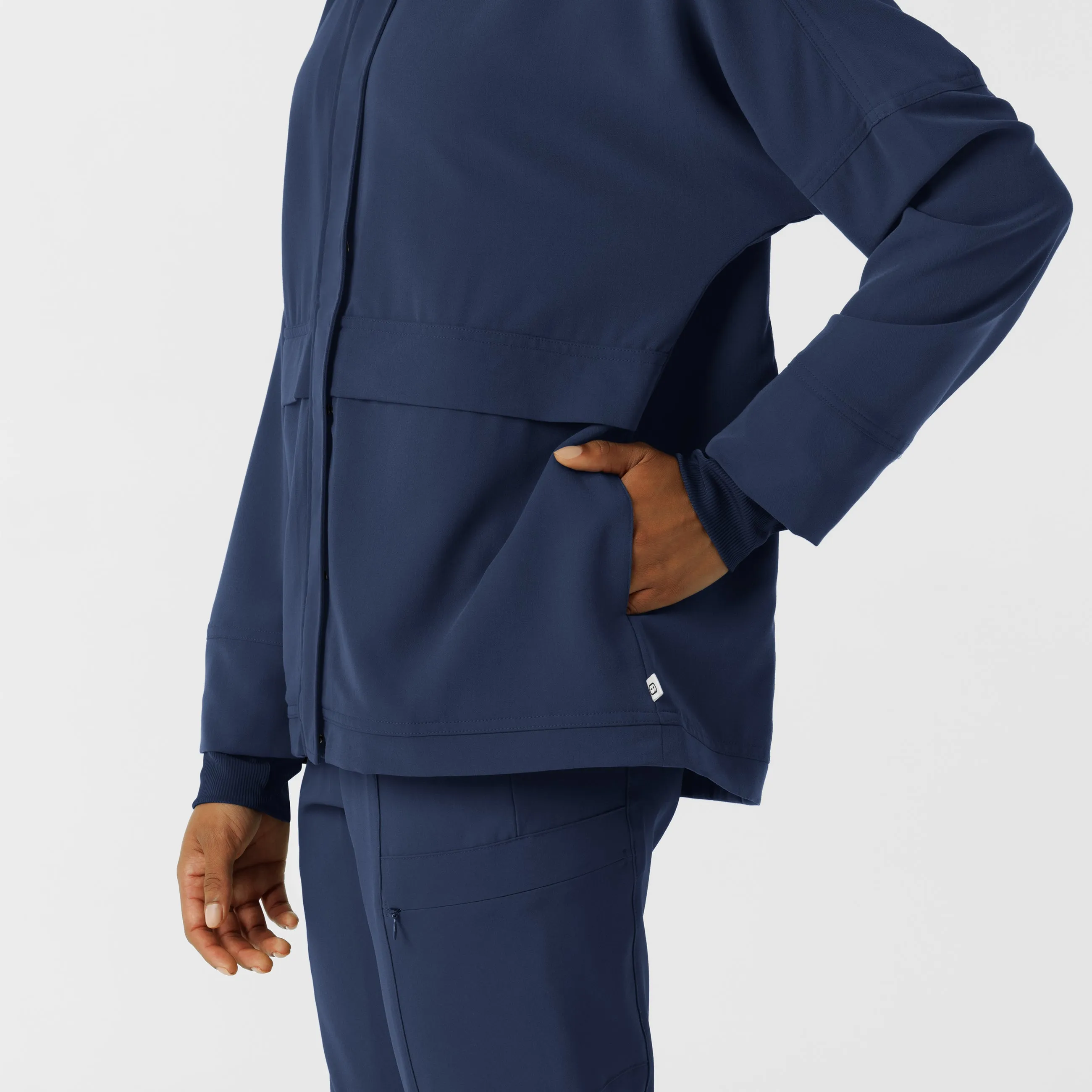 Women's Germs Happen Packable Scrub Jacket - Navy