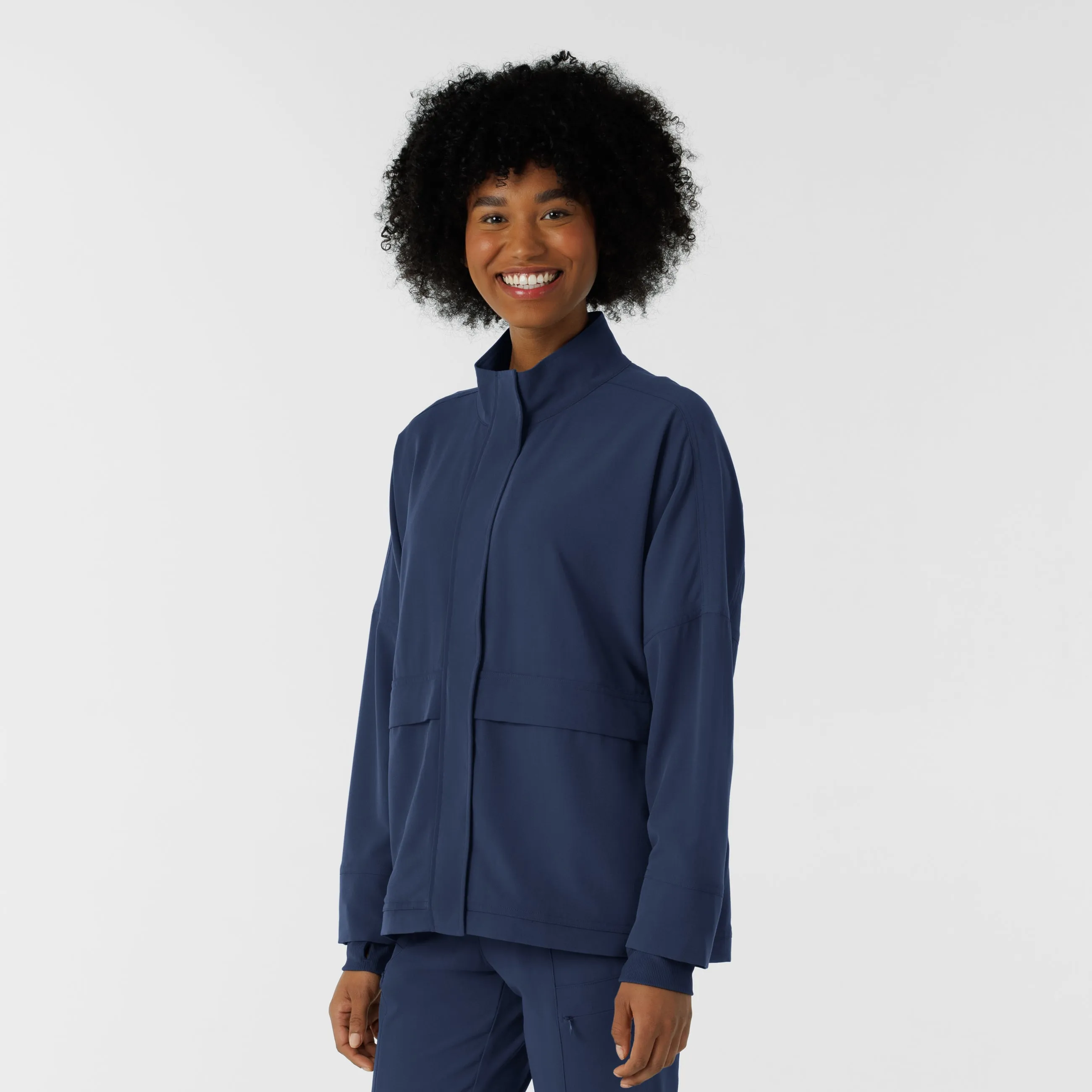 Women's Germs Happen Packable Scrub Jacket - Navy