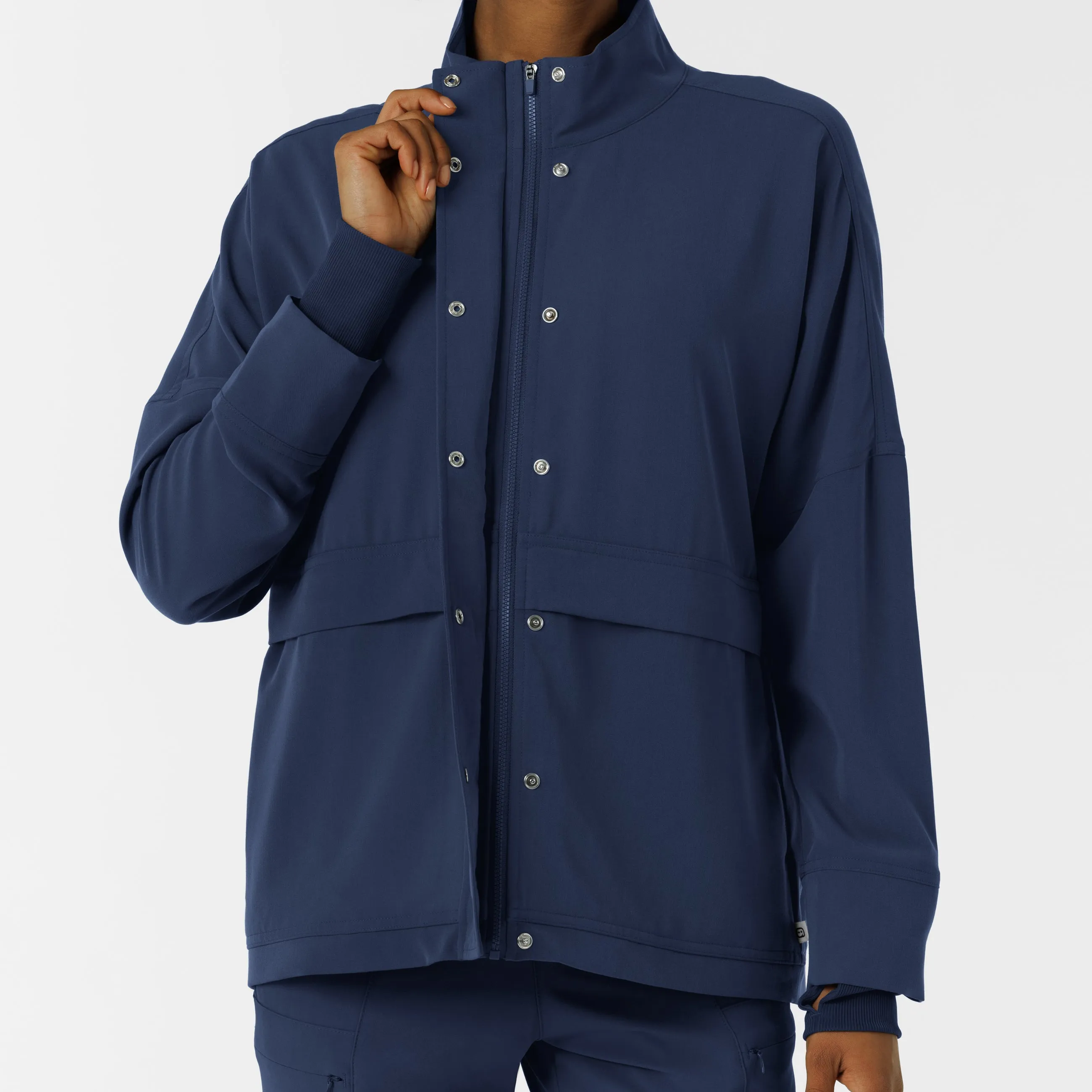 Women's Germs Happen Packable Scrub Jacket - Navy