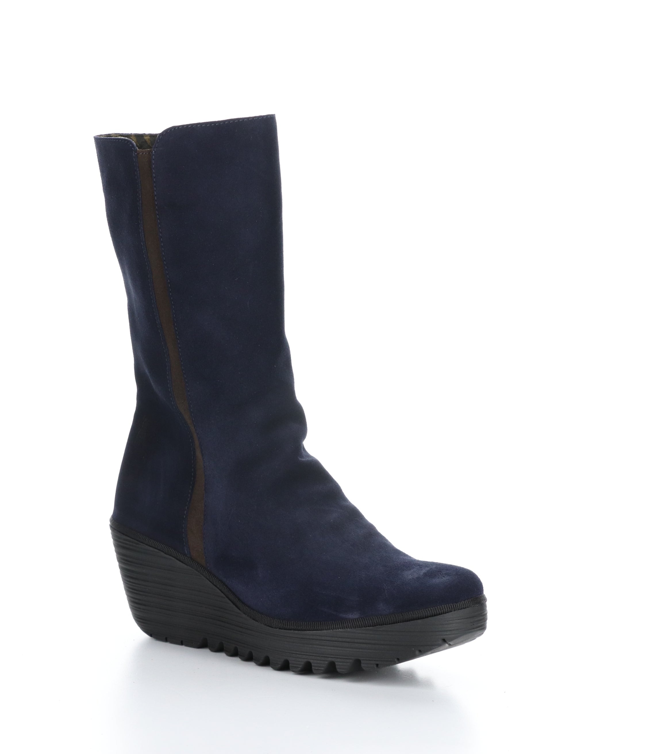 YEMY408FLY 003 NAVY Round Toe Boots