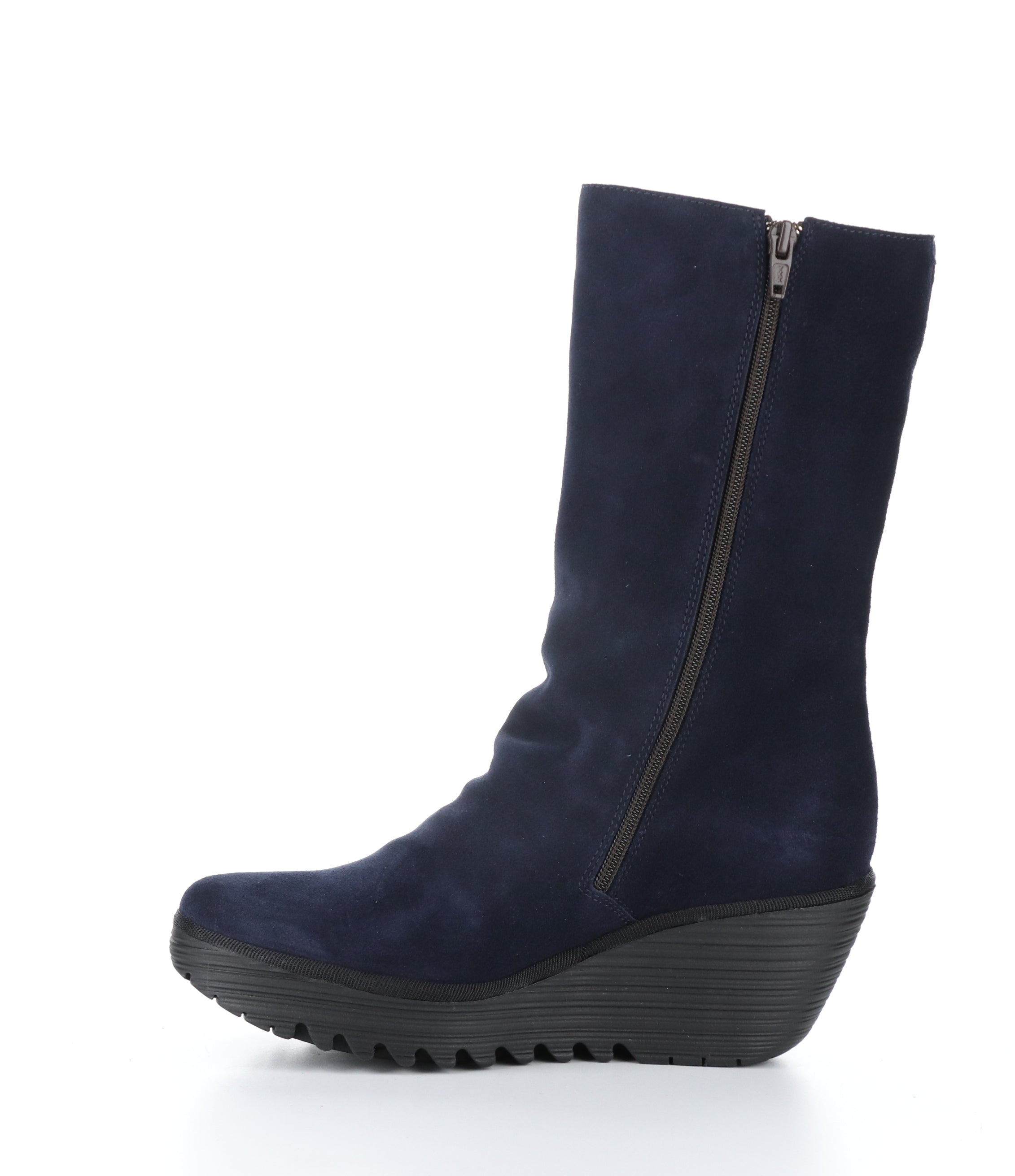 YEMY408FLY 003 NAVY Round Toe Boots