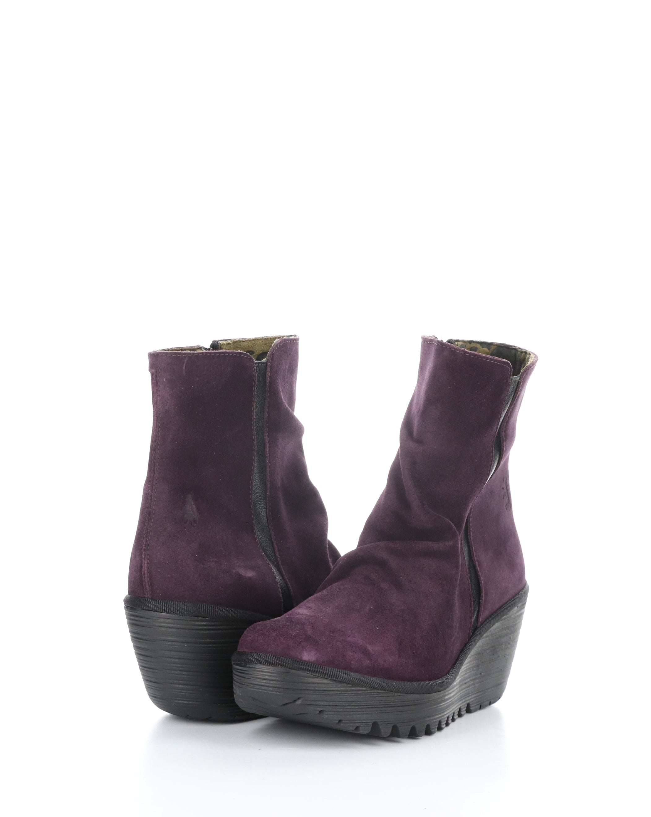 YOPA461FLY 002 PURPLE/BLACK Round Toe Boots